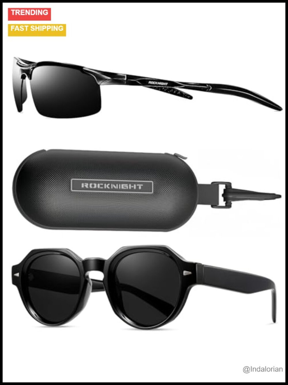 2 Pack Polarized UV400 Sunglasses Acetate Al-Mg Frame for Men Women Driving